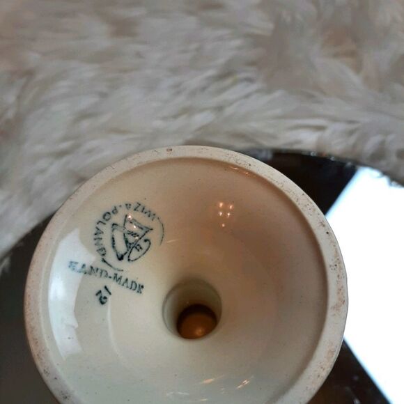 Poland Vintage Pottery Hand Made  Ceramic Goblet  #12 - Picture 4 of 7